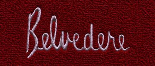 Mopar Carpeted Floor Mats "Belvedere" Logo