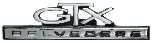 Mopar Emblem 1967 Plymouth "GTX Belvedere" Glove Box Emblem