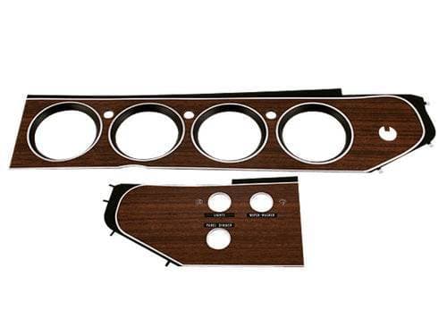 Mopar Woodgrain 3 Switch Rallye Gauge Bezel - 1972-74 E-body