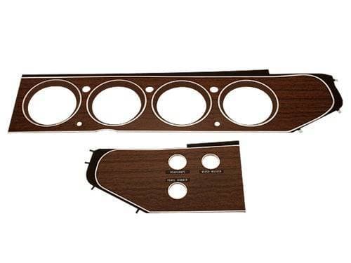 Mopar Woodgrain 3 Switch Rallye Gauge Bezel - 1970-71 E-body