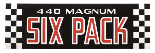 Mopar Air Cleaner Lid Decal- 440 Magnum Six Pack