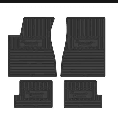Mopar Vinyl Custom Vintage Floor Mats 1970 - 1974 Plymouth Barracuda