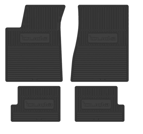 Mopar Vinyl Custom Vintage Floor Mats 1970 - 1974 Plymouth Cuda
