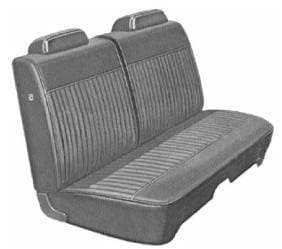 Mopar Seat Covers 1971 Duster, Demon & Demon 340 3/5 Rib  Front Split Bench