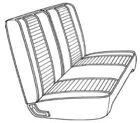 Mopar Seat Covers 1969 Barracuda Cuda 340 & Cuda 383 Performance Packages A-body Front Split Bench