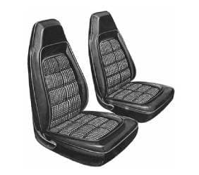 Mopar Seat Covers 1970 Barracuda Gran Coupe Cloth Front Buckets
