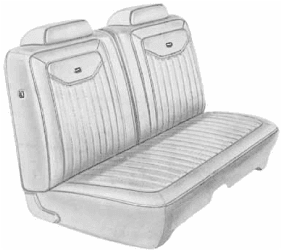 Mopar Seat Covers 1971 Charger & Superbee Deluxe Style Front Split Bench