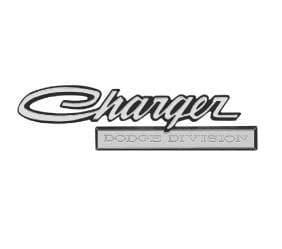 Mopar Emblem "Charger Dodge Division" 1971 Charger trunk lid