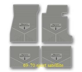 Mopar Vinyl Custom Vintage Floor Mats 1968-1970 Plymouth Sport Satellite