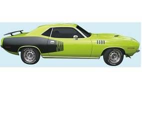 Mopar Stripe Kit 1971 Plymouth Cuda Billboard