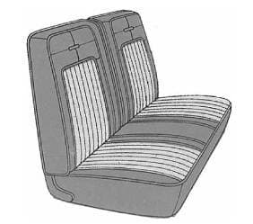 Mopar Seat Cover 1969 Coronet 500 Rear Bench