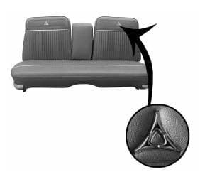 Mopar Seat Covers 1964 Dodge Polara Front Split Bench with Center Armrest