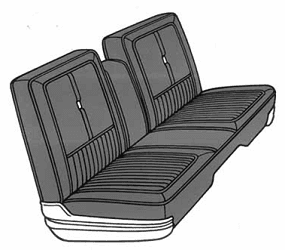 Mopar Seat Cover 1968 Chrysler 300 & Newport Front Split Bench
