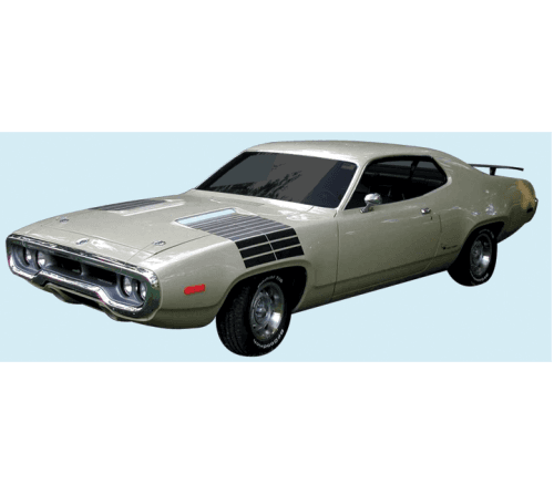 Mopar Stripe Kits 1972 GTX Decal & Hood-Fender Strobe Stripe