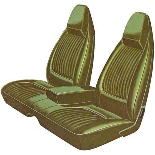 Mopar Seat Covers 1971 Dodge Challenger Deluxe Style E-body Front Split Bench with Center Armrest