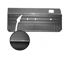 1973 Dart Swinger and Scamp Bench Style Front Door Panels with Woodgrain