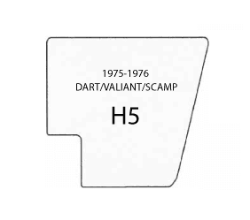 1975-76 Dart Swinger & Scamp Bucket & Bench Style Rear Door Panels