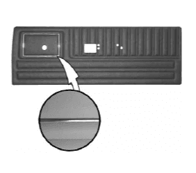 1970 Duster & Duster 340 Bucket & Bench Style Dlx w/o Woodgrain Front Door Panel