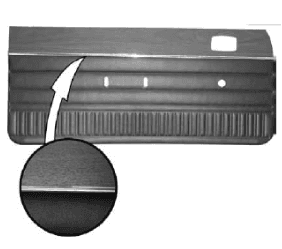 1975-76 Duster, Duster 360 & Dart Sport Bucket & Bench Style Rear Door Panel