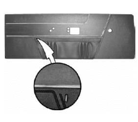 1969 Barracuda Deluxe Bucket Style Rear Door Panel