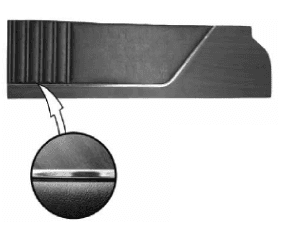 1973 Satellite & Roadrunner Bucket & Cloth Bench Style Rear Upper Panel