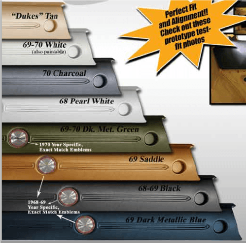 1970 Charger Padded Door Uppers Complete Set