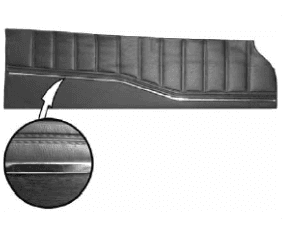 1972 Charger Standard Bench Style Rear Door Panel