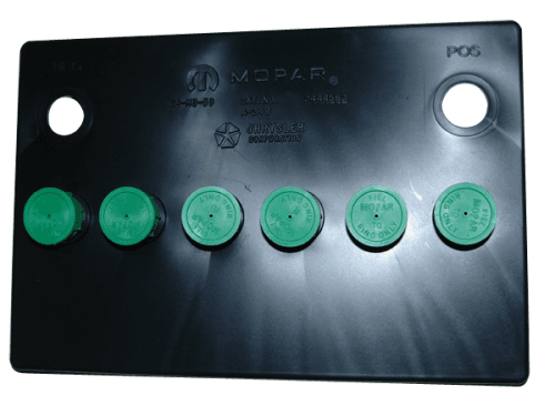 Mopar Battery Topper 1966-1974 A/B/E Body Group 24 Green Caps