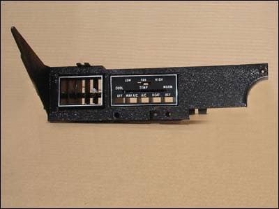 Mopar Rally Dash Heater Panel Bezel with A/C- E-body Challenger Barracuda