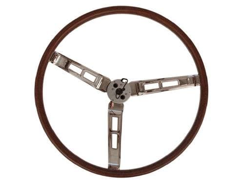 Mopar Deluxe Steering Wheel Woodgrain 1968-1969 A and B-body Wood Sport Wheel