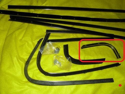Cat Whiskers Top Cat Correct Side Window Sweeps 1971-1972 Plymouth B-body  "Late"