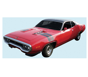 Mopar Stripe Kits 1971 GTX Decal & Hood-Fender Stripe (Non Air GrabberCars)